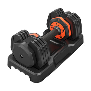 Upgrade your workout with the 55LB 5-in-1 Adjustable Dumbbell! Compact, versatile, and easy to use. Shop now at boltbuy.com for fitness made simple and efficient!