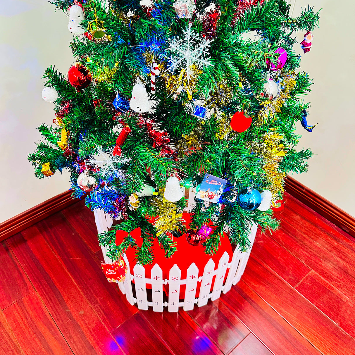 5ft Artificial Christmas Tree with LED Lights & Decorations