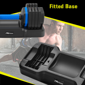 Upgrade your workouts with the 55lb Adjustable Dumbbell featuring anti-slip handles and 5 weight options. Durable, compact & stylish. Shop now at boltbuy.com!