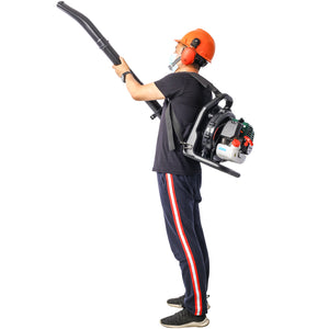 52cc 2-Cycle Gas Backpack Leaf Blower with extention tube