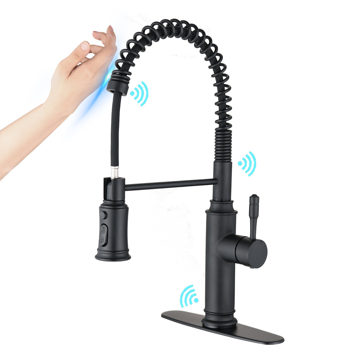 Touch Kitchen Faucet Pull Down Sprayer-Matte Black