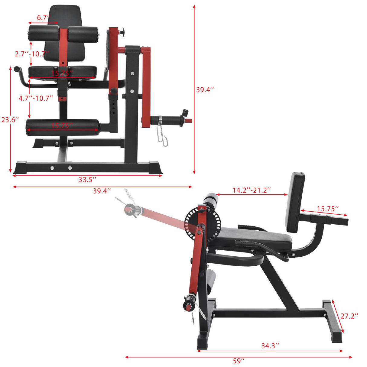 Leg Exercise Machine with Adjustable Seat