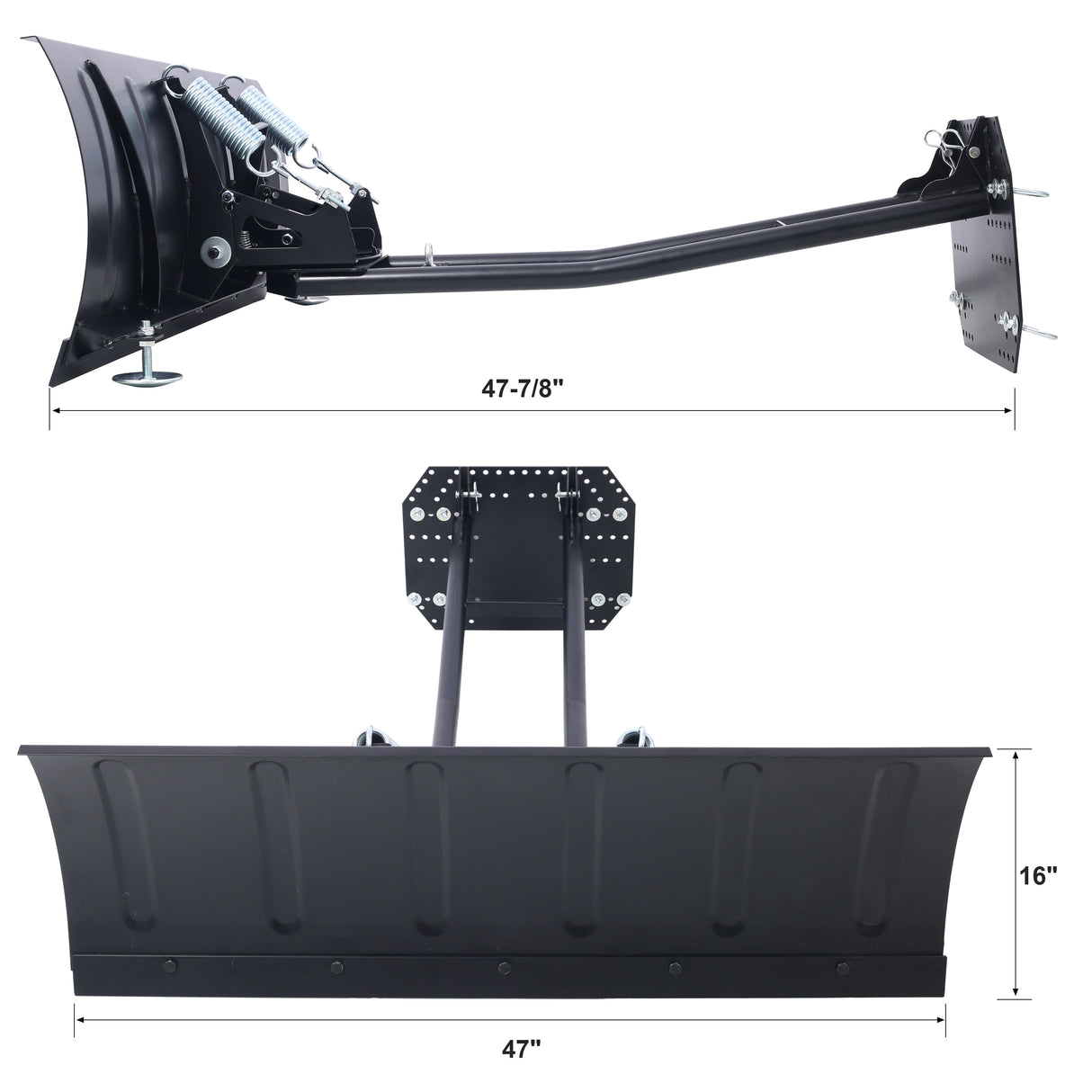 UNIVERSAL ATV SNOW PLOW KIT,ATV Plow System ,Steel Blade Complete Universal Mount Package 47in