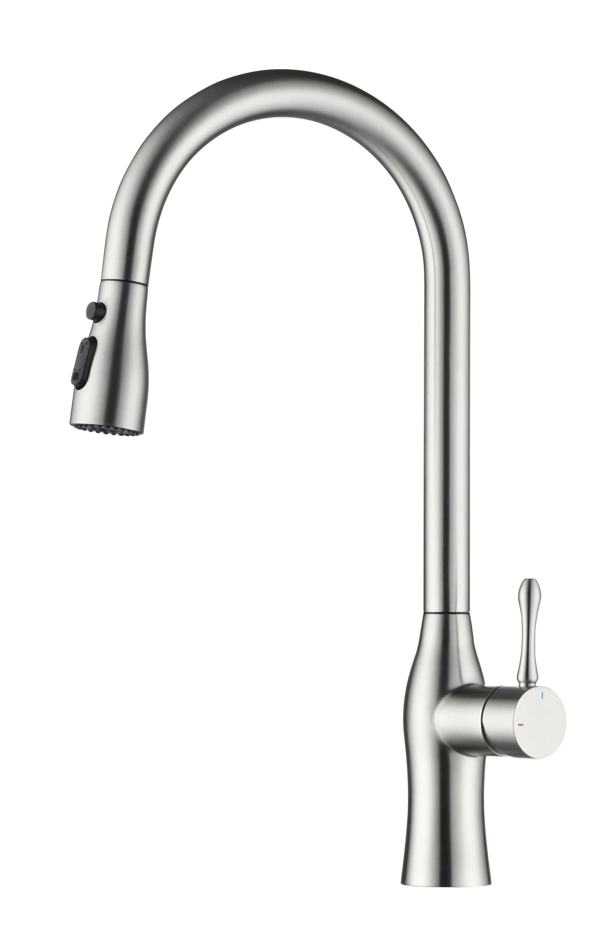 Pull-Down Single Handle Kitchen Faucet in Brushed Nickel