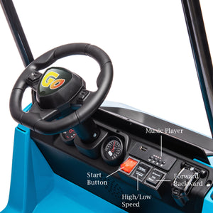 Blue 12V Ride On Toy for Kids Ages 3+