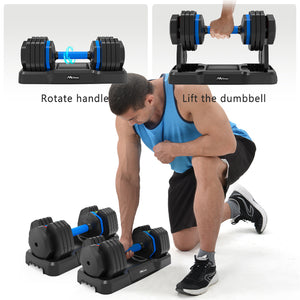 Upgrade your strength training with the 55lb x2 Dumbbell Set! Adjustable, durable, and space-saving with anti-slip handles. Shop now at boltbuy.com!