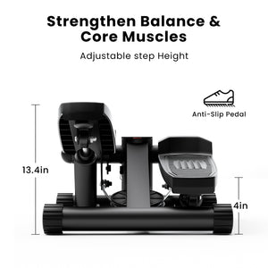 Hydraulic Fitness Stepper with Resistance & Display