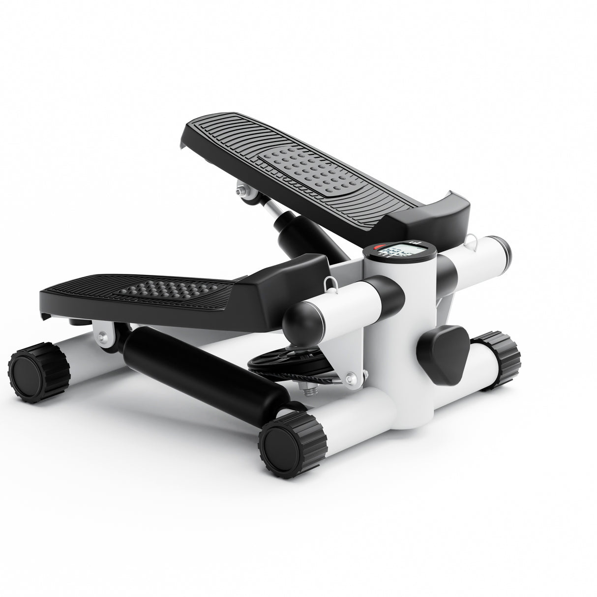 Hydraulic Fitness Stepper with Resistance Bands and Display