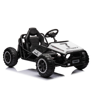 White 24V Ultimate Go-Kart for Kids Ages 6+