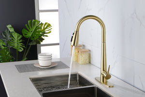 Gold Kitchen Faucets with Pull Down Sprayer