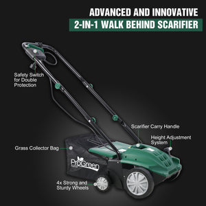 2-in-1 13"Dethatcher Scarifier