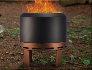 Outdoor Smokeless Fire Pit Stove 24'' for Camping Bonfire, Wood Burning Fire Place Firepit with Stand for Patio Backyard Outside