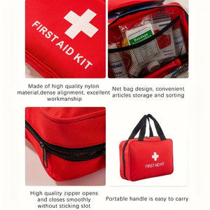 15-piece portable first aid emergency kit with scissors, bandages, wipes, and safety essentials for outdoor, home, or school use – ideal for hiking, camping, or travel safety from BoltBuy