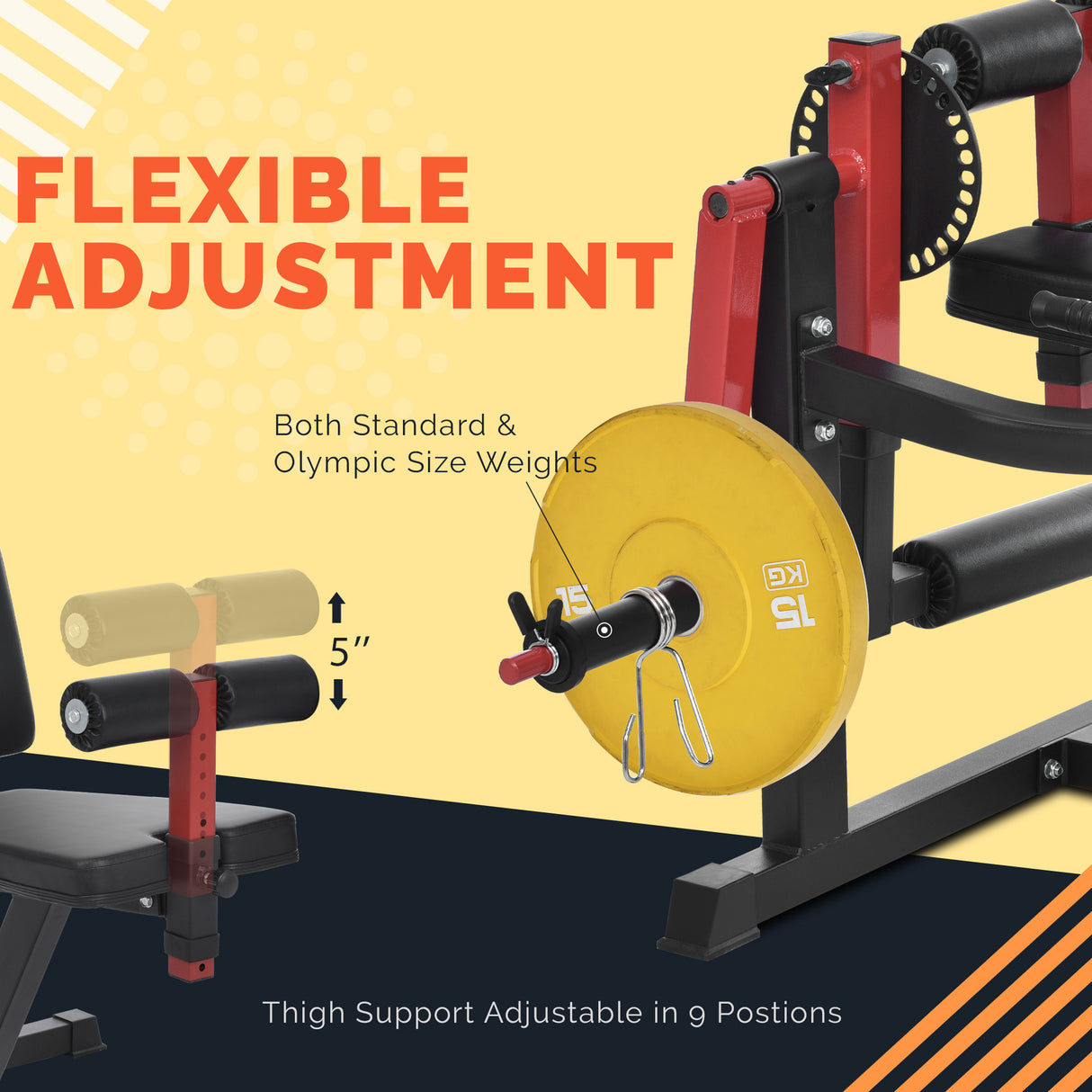 Leg Exercise Machine with Adjustable Seat