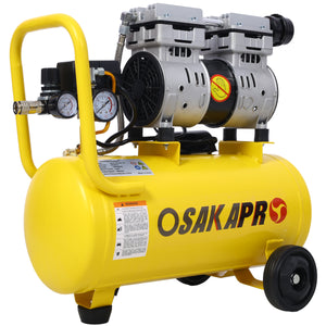 1.5HP Silent Oil-Free Air Compressor 8 Gallon