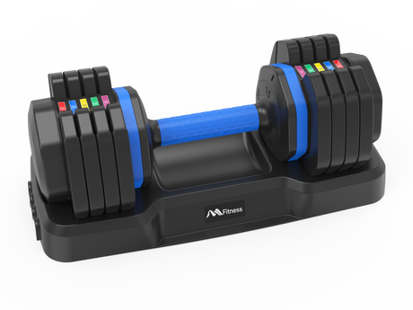 Upgrade your workouts with the 55lb Adjustable Dumbbell featuring anti-slip handles and 5 weight options. Durable, compact & stylish. Shop now at boltbuy.com!