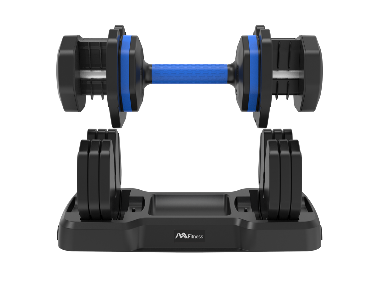 Upgrade your workouts with the 55lb Adjustable Dumbbell featuring anti-slip handles and 5 weight options. Durable, compact & stylish. Shop now at boltbuy.com!