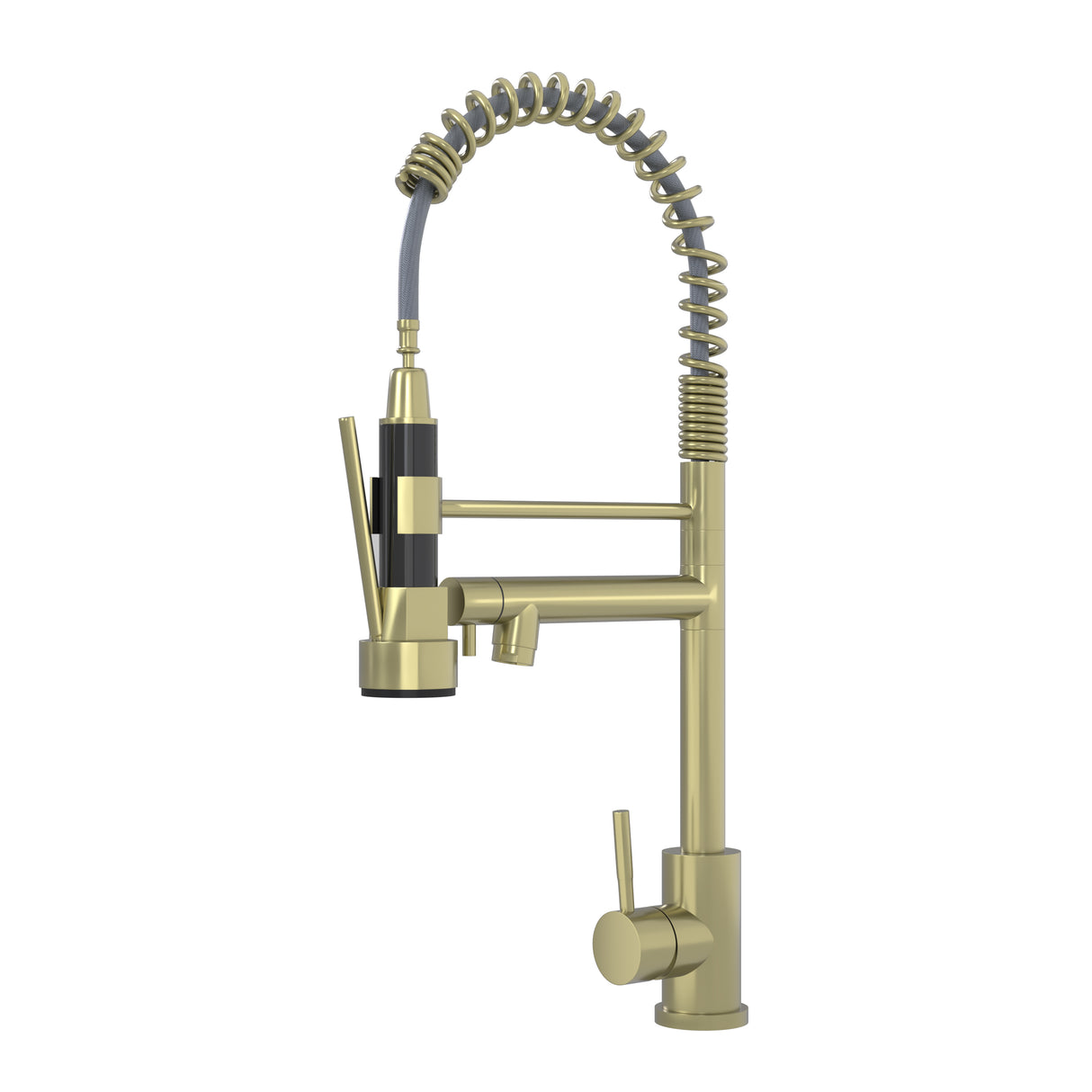 19" Single Handle Kitchen Faucet (Brushed Gold Finish)