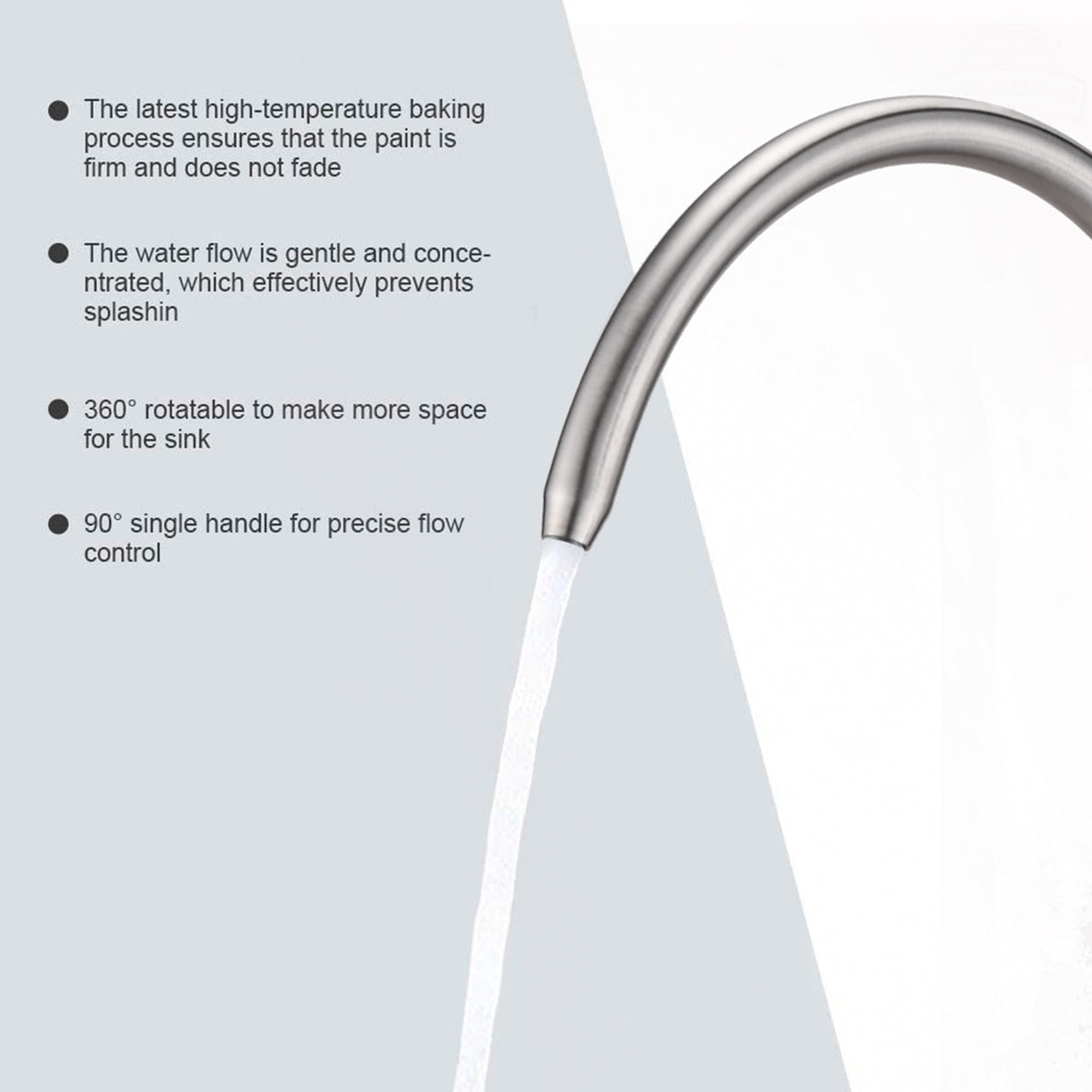 Kitchen Water Filter Faucet Brushed Nickel