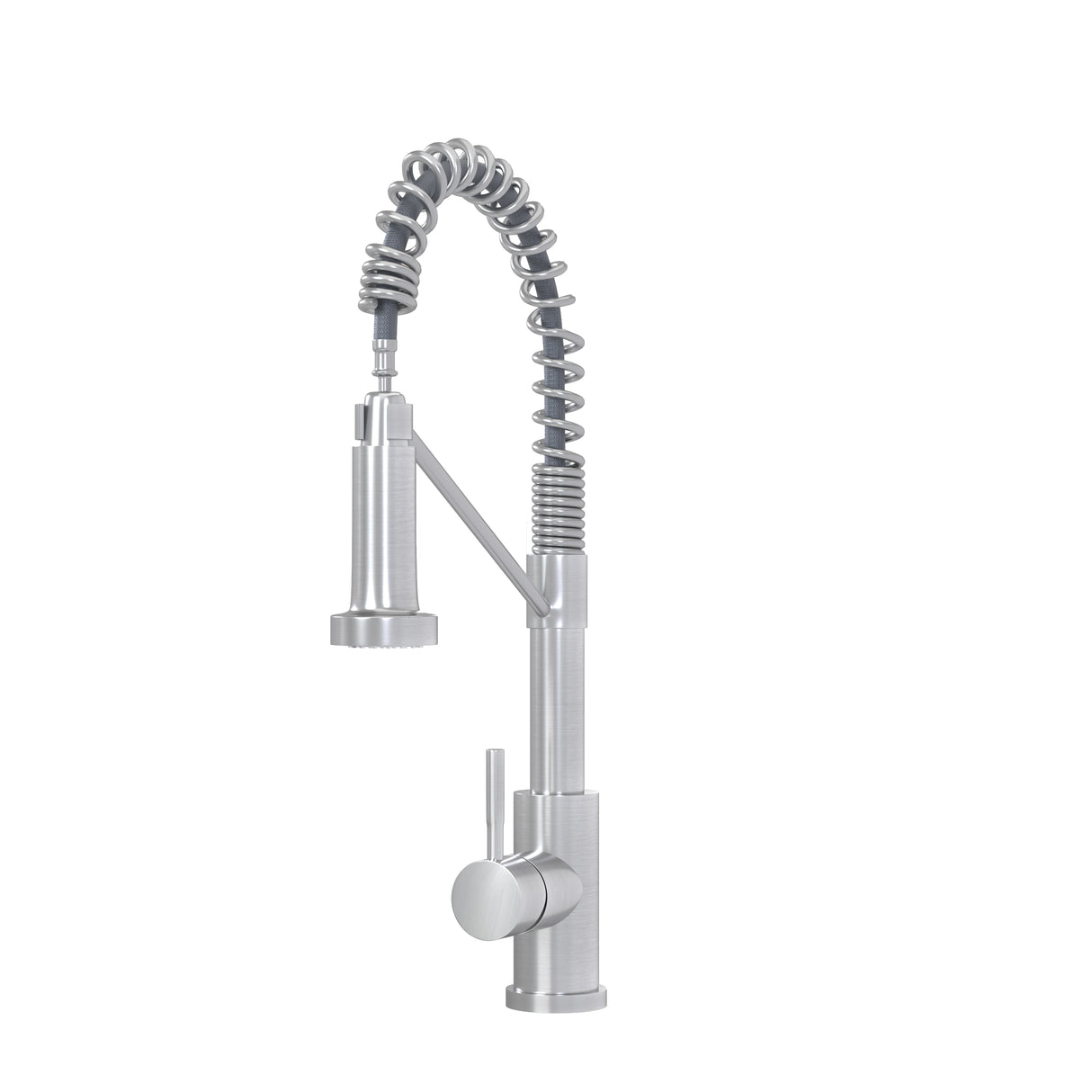 19" Single Handle Kitchen Faucet-Brushed Nickel