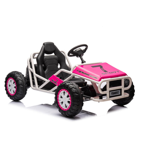 Pink 24V Ultimate Go-Kart for Kids Ages 6+