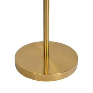 Brilliance Modern Gold Brush Floor Lamp, Opal Glass Shades and Round Metal Base