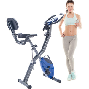 Recumbent X-Bike with 16-Level Adjustable Resistance