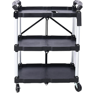 3 Layers Folding Collapsible Service Cart