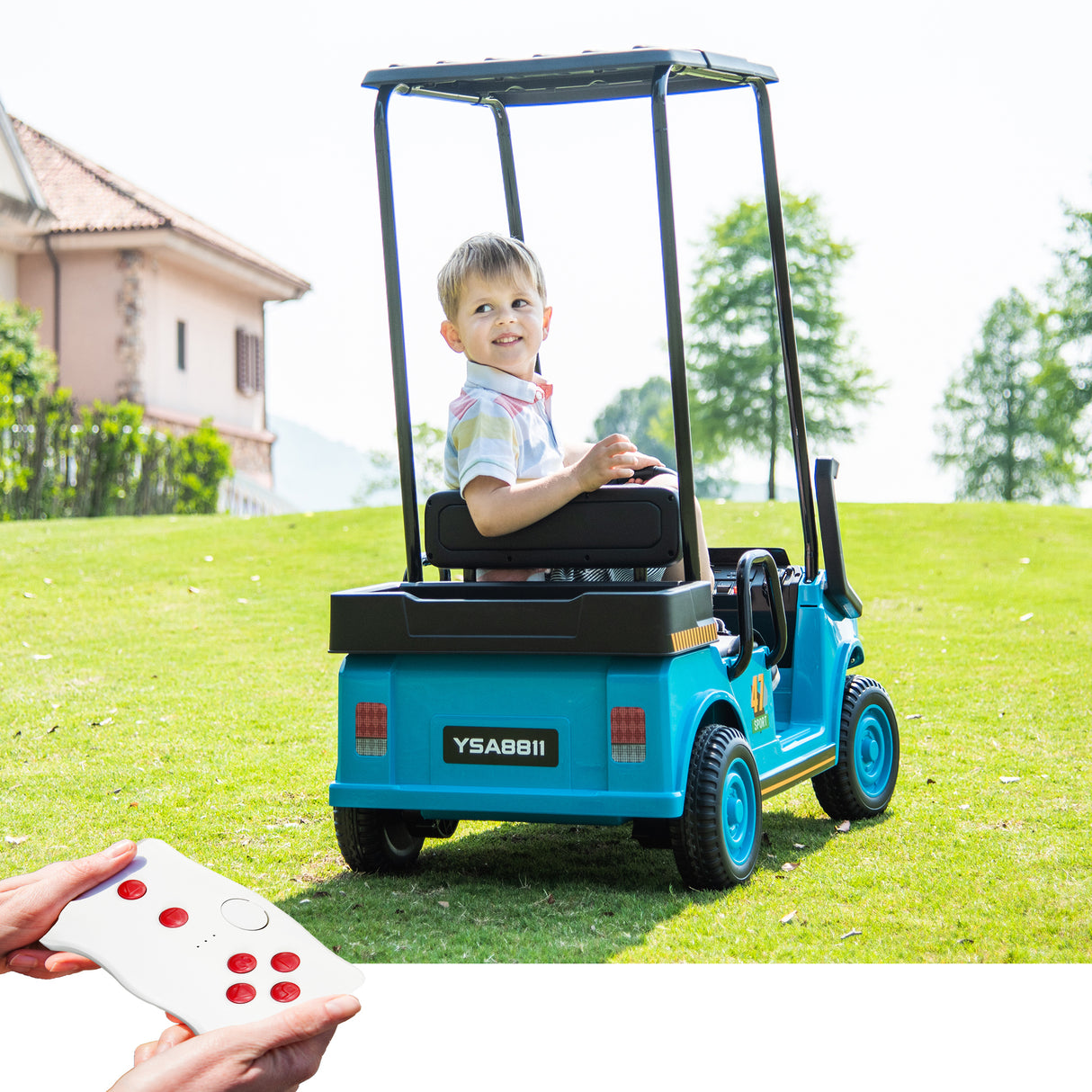 Blue 12V Ride On Toy for Kids Ages 3+