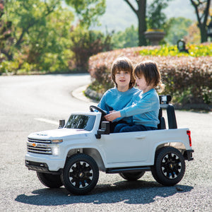 White 24V 2 Seater Ride On Truck Car