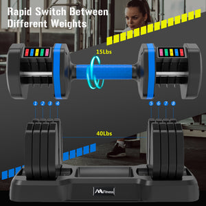 Upgrade your strength training with the 55lb x2 Dumbbell Set! Adjustable, durable, and space-saving with anti-slip handles. Shop now at boltbuy.com!