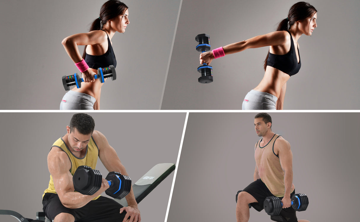 Upgrade your strength training with the 55lb x2 Dumbbell Set! Adjustable, durable, and space-saving with anti-slip handles. Shop now at boltbuy.com!