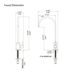 Kitchen Water Filter Faucet Brushed Nickel