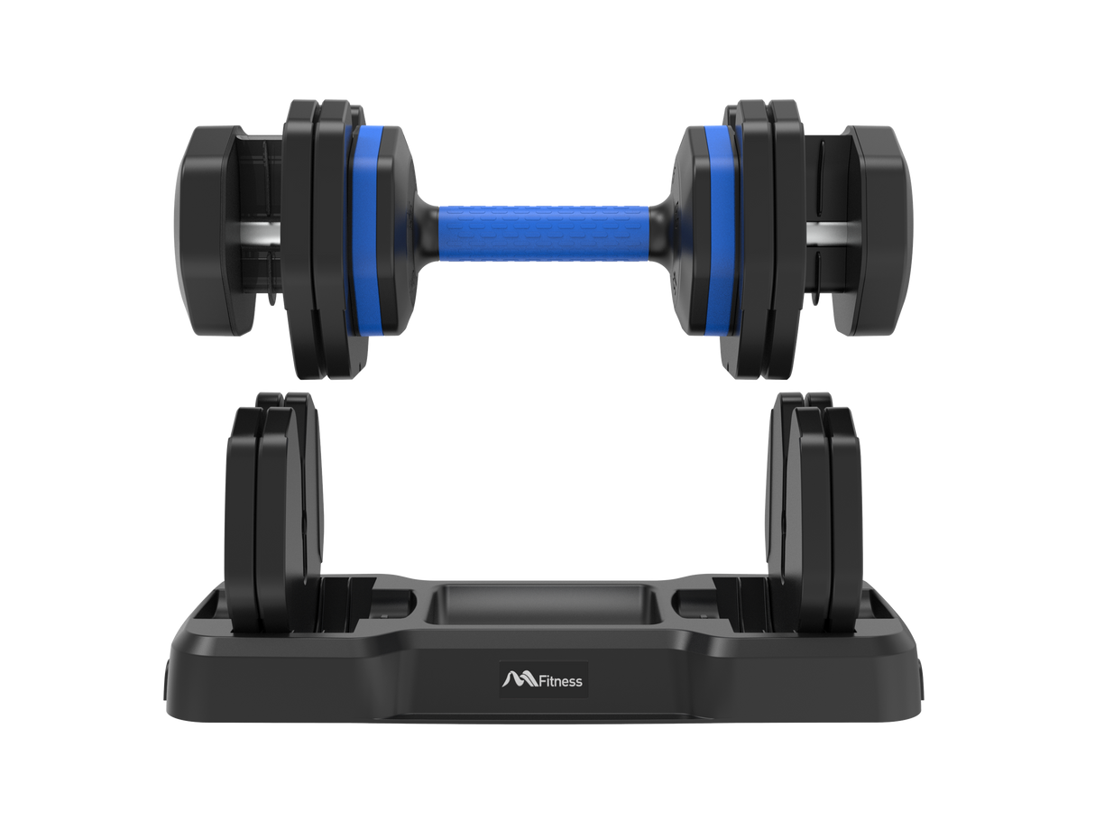 Upgrade your workouts with the 55lb Adjustable Dumbbell featuring anti-slip handles and 5 weight options. Durable, compact & stylish. Shop now at boltbuy.com!