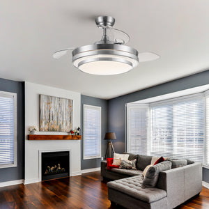 42" Retractable Ceiling Fan with Remote Control