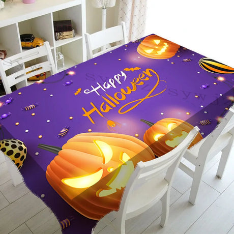 Enhance your Halloween celebrations with this fun and durable table cover.