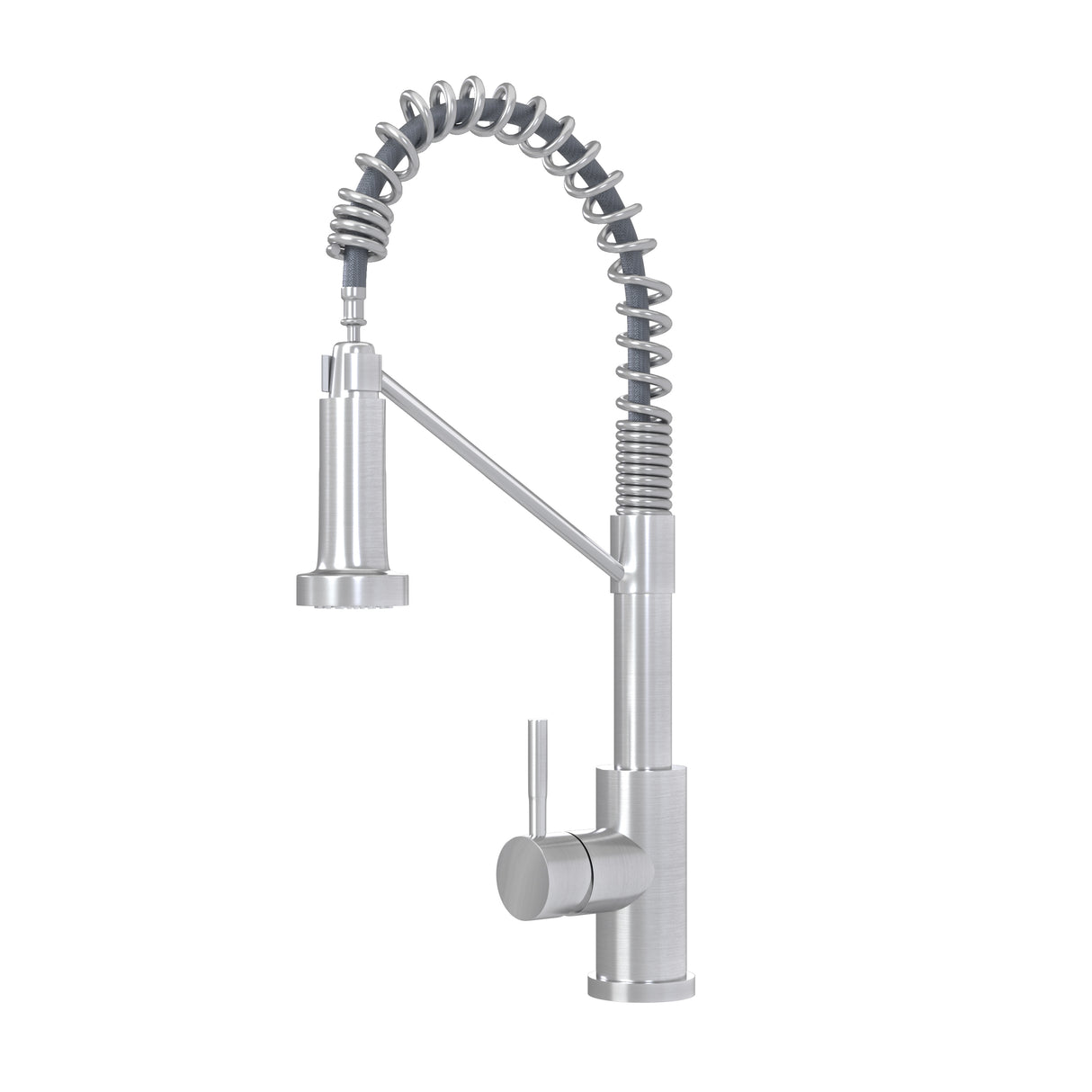 19" Single Handle Kitchen Faucet-Brushed Nickel