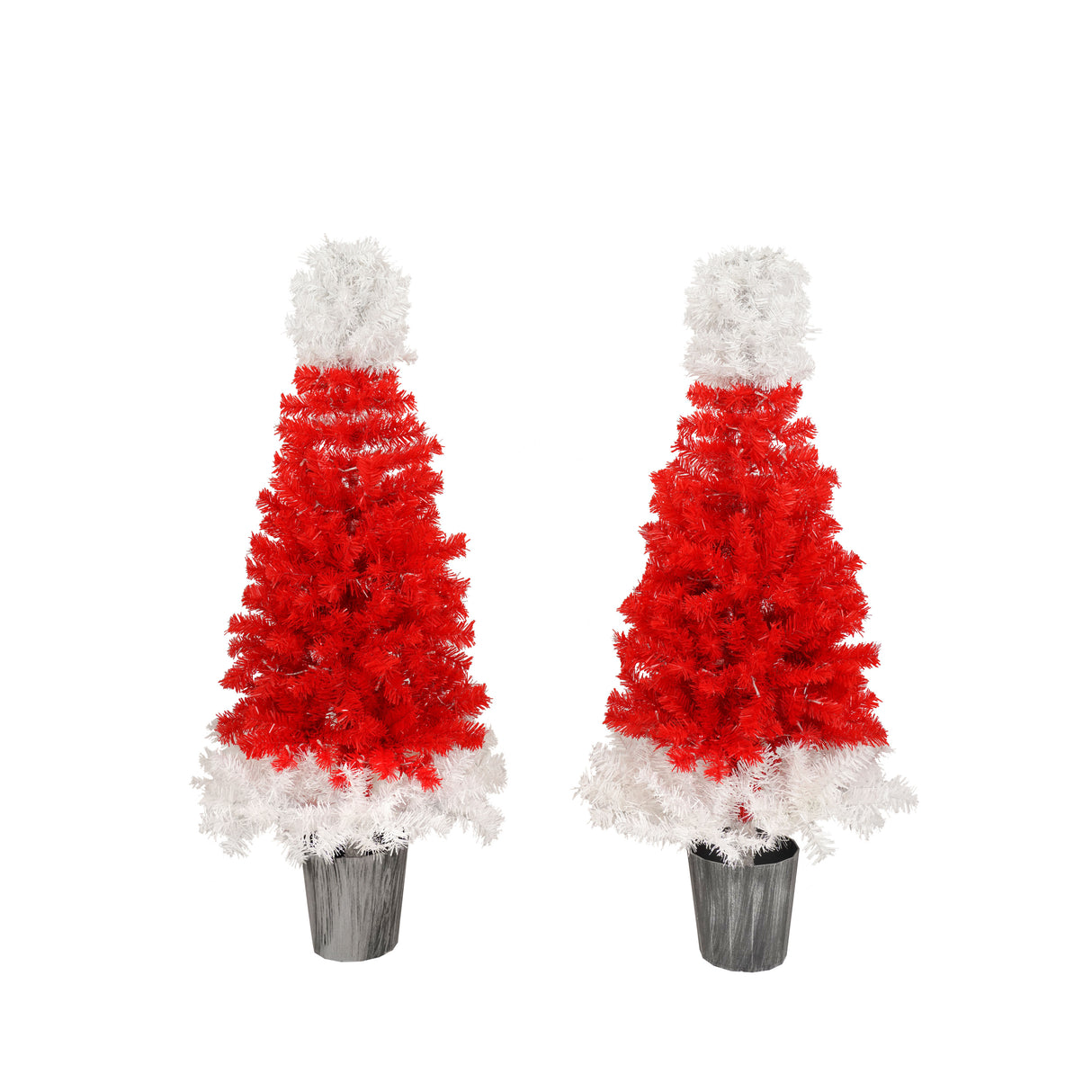 Festive red and white LED Christmas tree for indoor holiday decor, featuring vibrant lights and a unique snow-topped design, perfect for creating a warm, joyful atmosphere in your living room or near the fireplace. Shop at Boltbuy.com for elegant Christmas decorations