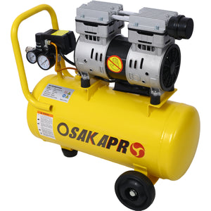 1.5HP Silent Oil-Free Air Compressor 8 Gallon