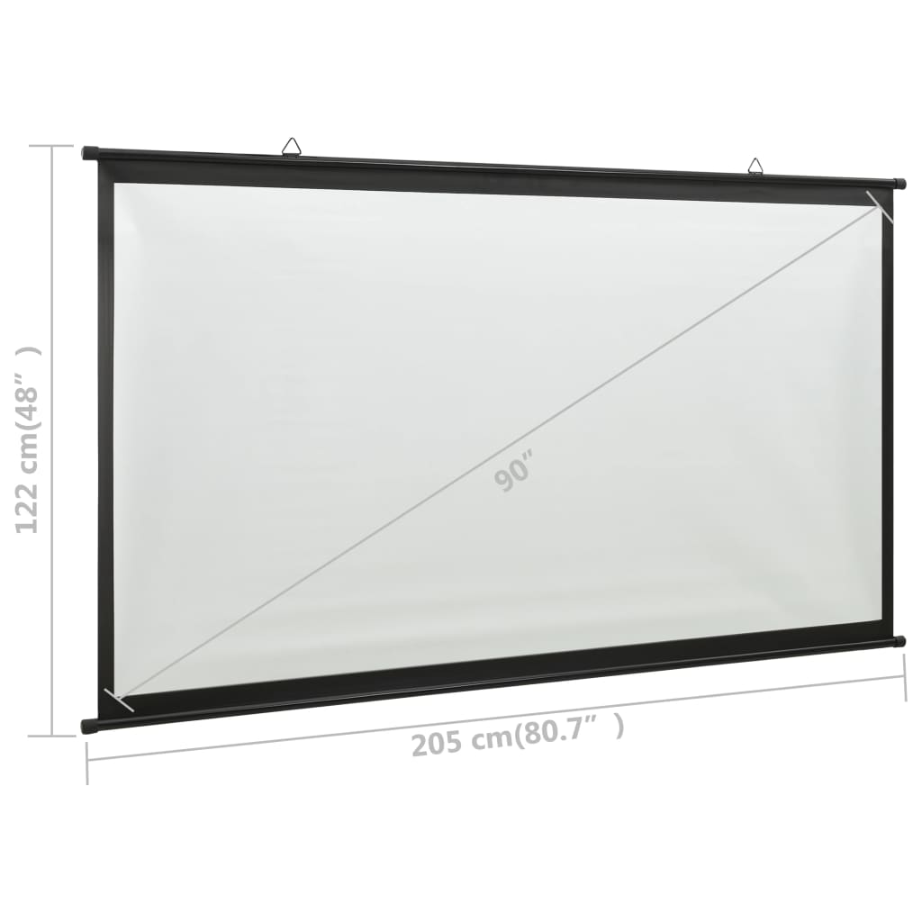 vidaXL Projection Screen Home Theater Screen Pull-down Projector Screen 16:9-3