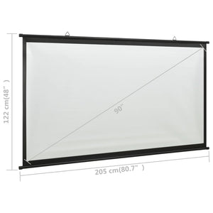 vidaXL Projection Screen Home Theater Screen Pull-down Projector Screen 16:9-3