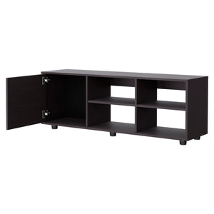 FM FURNITURE Parker TV Stand with a Door and Open Storage,Wengue