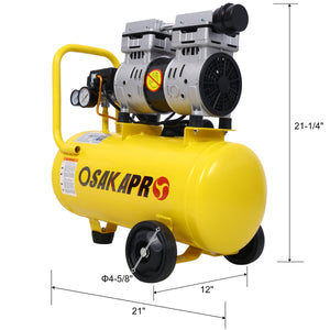 1.5HP Silent Oil-Free Air Compressor 8 Gallon