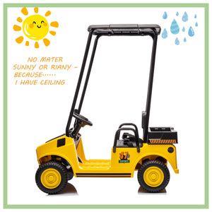 Yellow 12V Ride On Toy for Kids Ages 3+