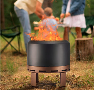 Outdoor Smokeless Fire Pit Stove 18'' for Camping Bonfire, Wood Burning Fire Place Firepit with Stand for Patio Backyard Outside