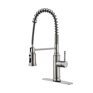 Single Handle Single Lever Pull Down Sprayer Spring Kitchen Sink Faucet