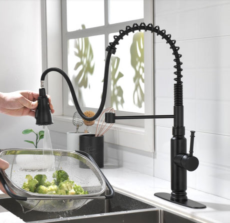 Touch Kitchen Faucet with Pull Down Sprayer-Matte Black