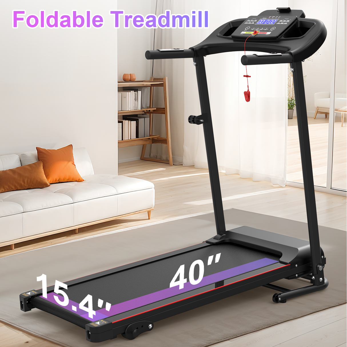 Folding Treadmill with Incline 2.5HP