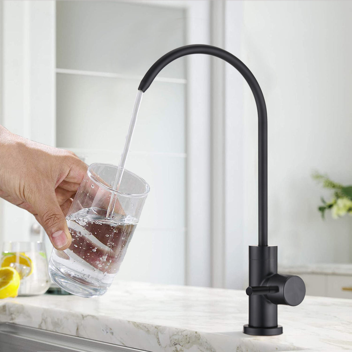 Kitchen Water Filter Faucet Drinking Water Faucet Matte Black