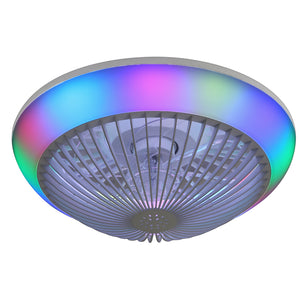 15"RGB Dimmable LED Ceiling Fan with Light